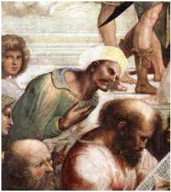 Averroes et Pythagore - fresque "L'Ecole d'Athènes"
