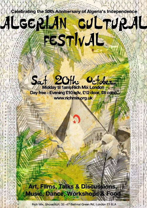 RichMix London - October 20th : ALGERIAN CULTURAL FESTIVAL - socialgerie